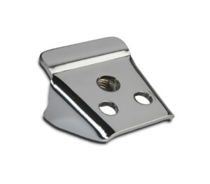 chrome plated threaded mounting bracket