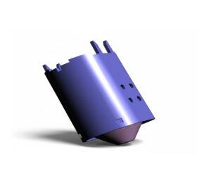 tapered sensor housing with clips