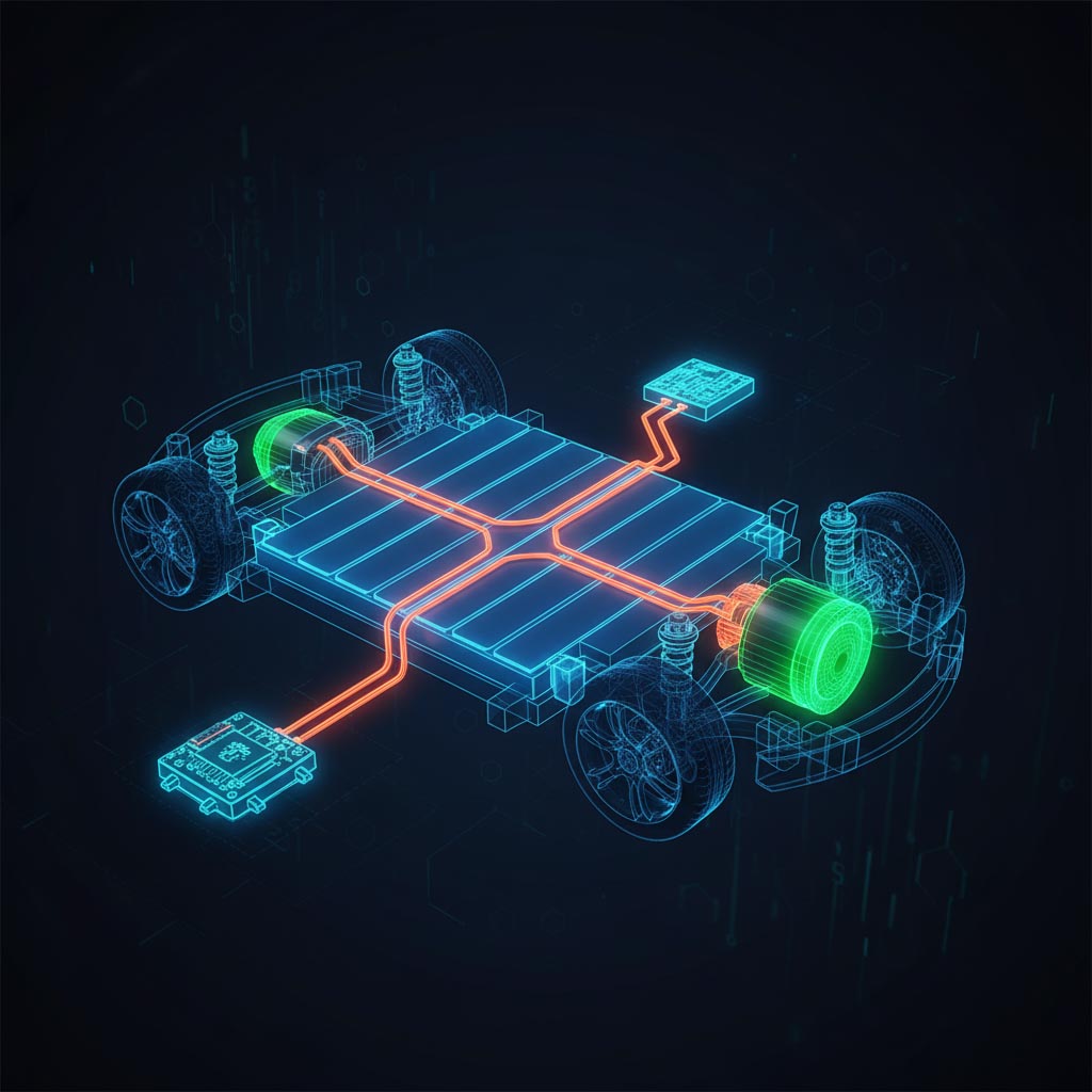 Electric motor and inverter assembly