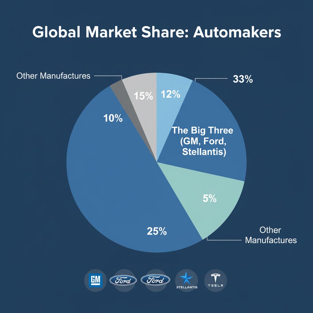 Global automaker market share comparison