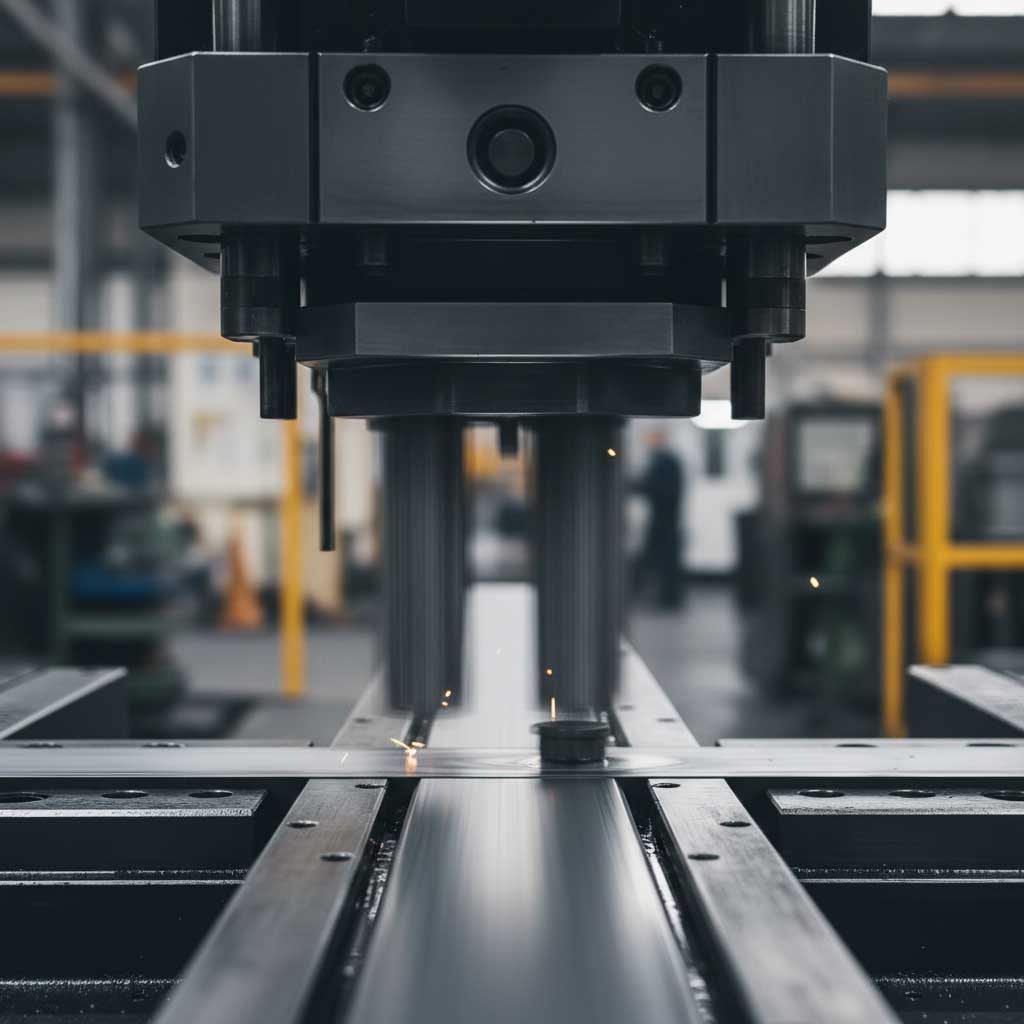 Progressive die line stamping sheet metal parts at SGI